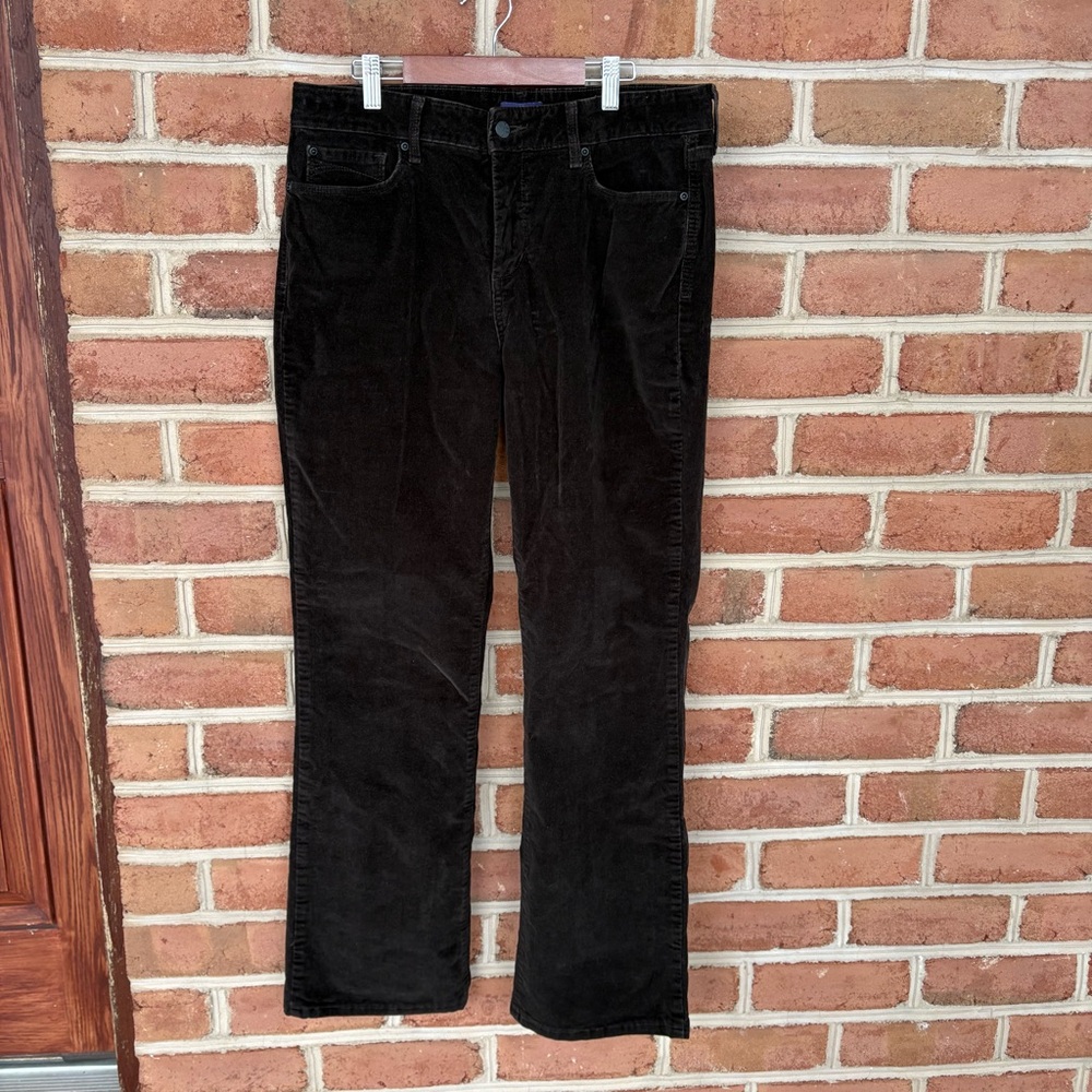 Chocolate Brown Corduroy Pants with Button Detail